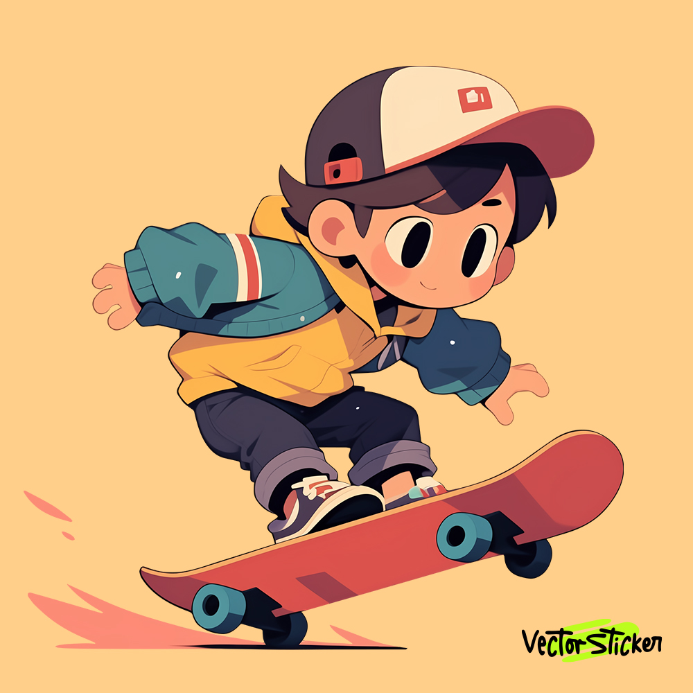 Cute Cartoon Skater