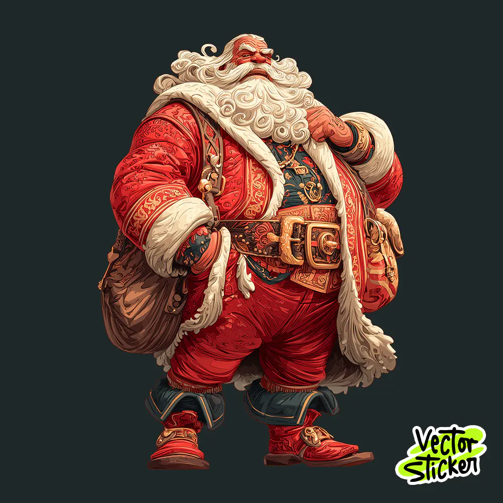 Royal Santa Claus Illustration PNG | Premium Christmas Artwork