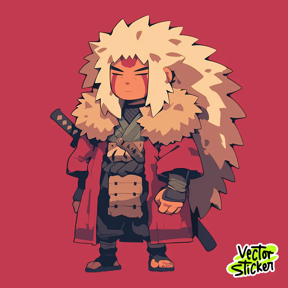 Cartoon Shinobi Ninja From Naruto Sticker PNG Free Download | Anime Fighter Illustration