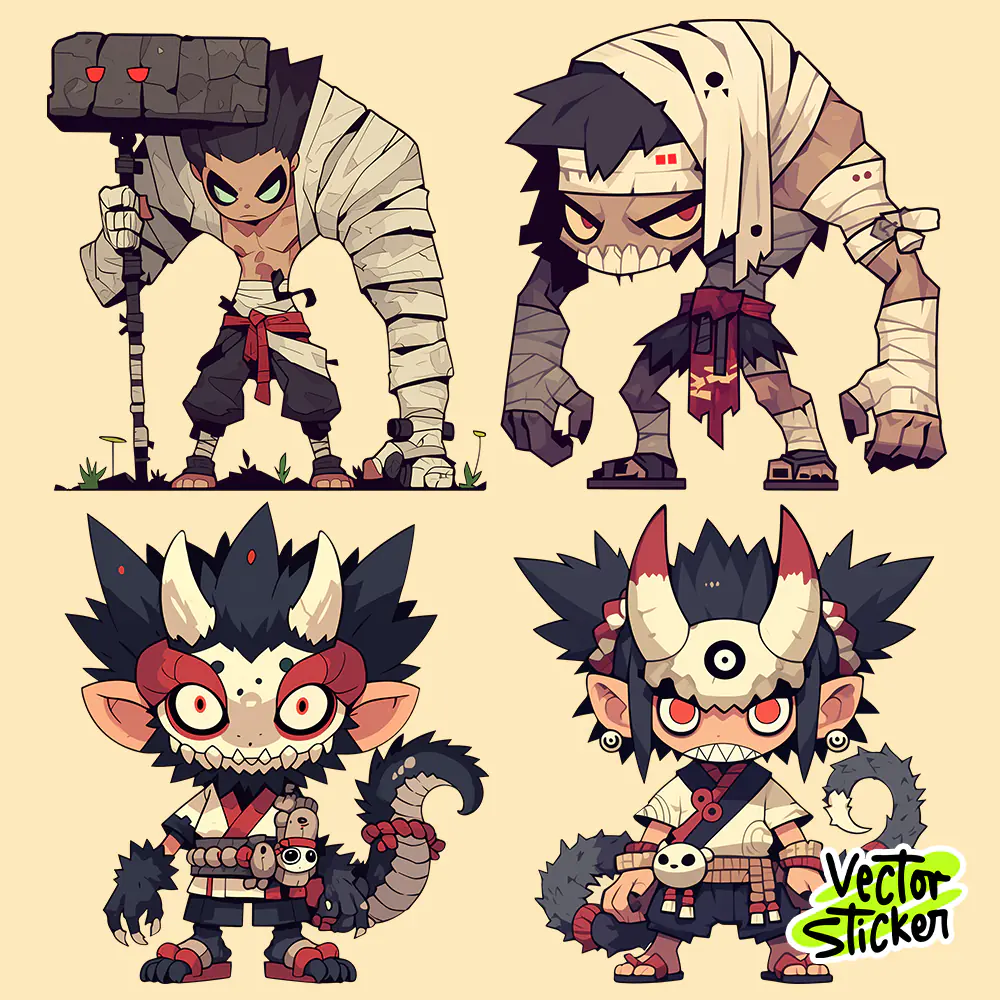 Free PNG Sticker Design Mummy Cartoon Character