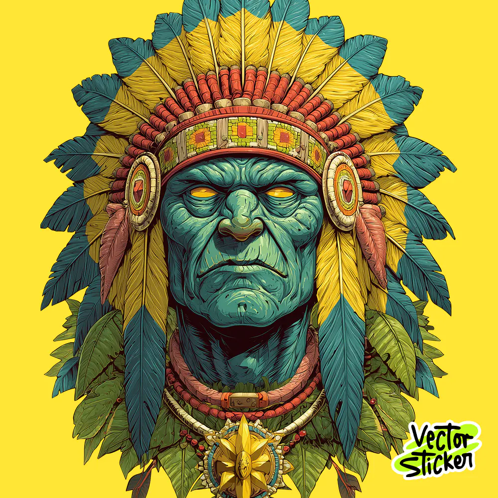 Native Warrior Headdress T-Shirt Design – Free High-Resolution PNG