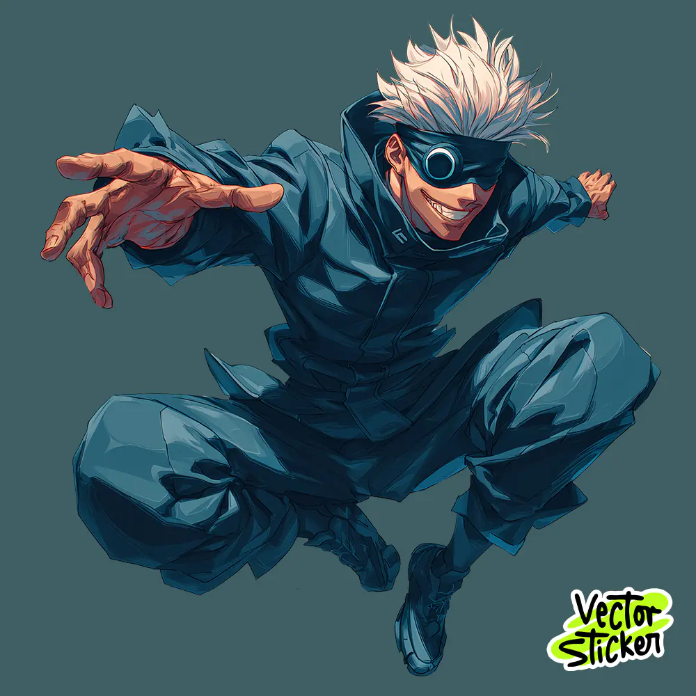 Anime Blindfold Fighter T-Shirt Design – Free High-Resolution PNG