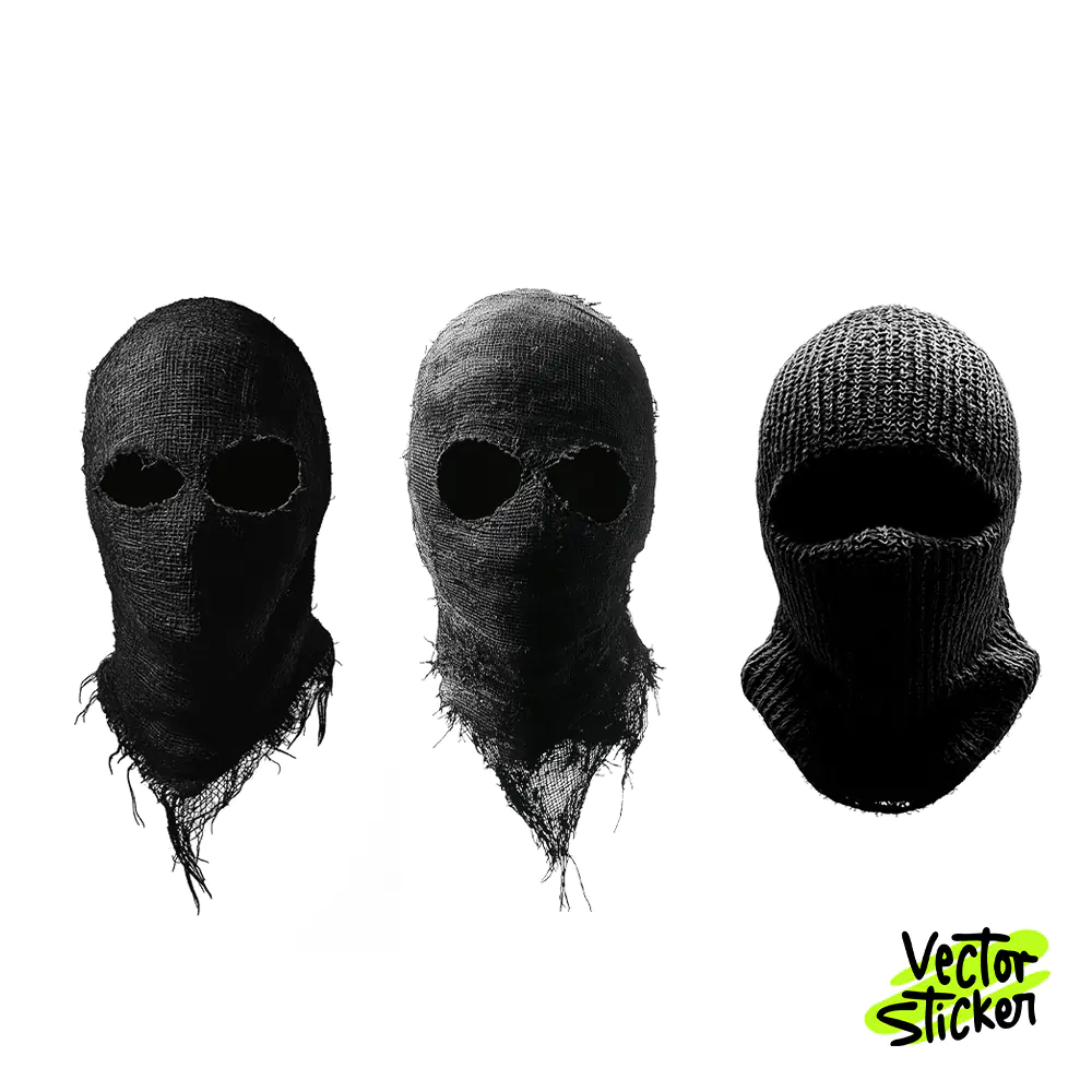 Free T Shirt Design – Minimal Black Mask Illustration Pack