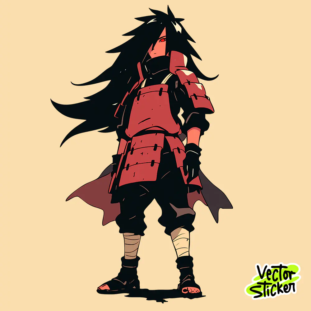 Madara  Uchiha | Anime Shinobi Ninja Warrior Sticker Design for Multipurpose Use