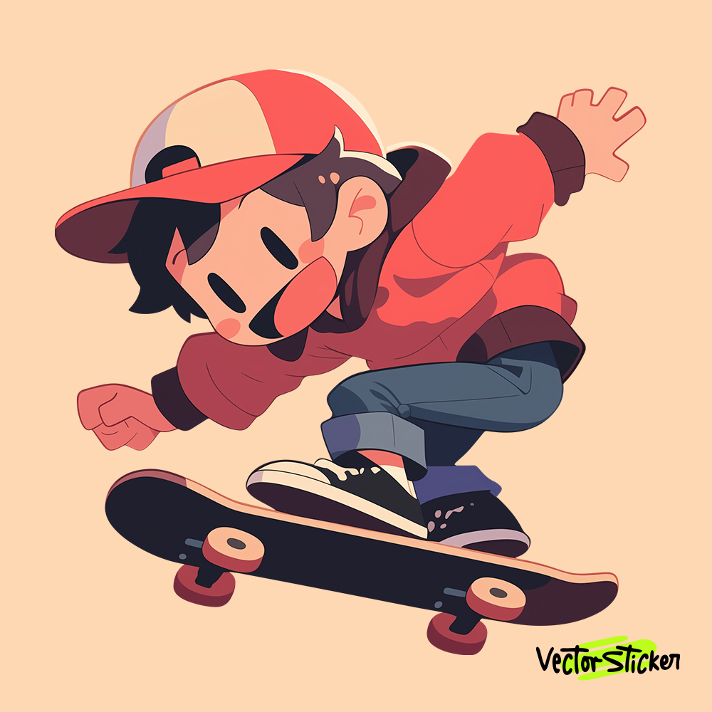 Cartoon Skater Boy