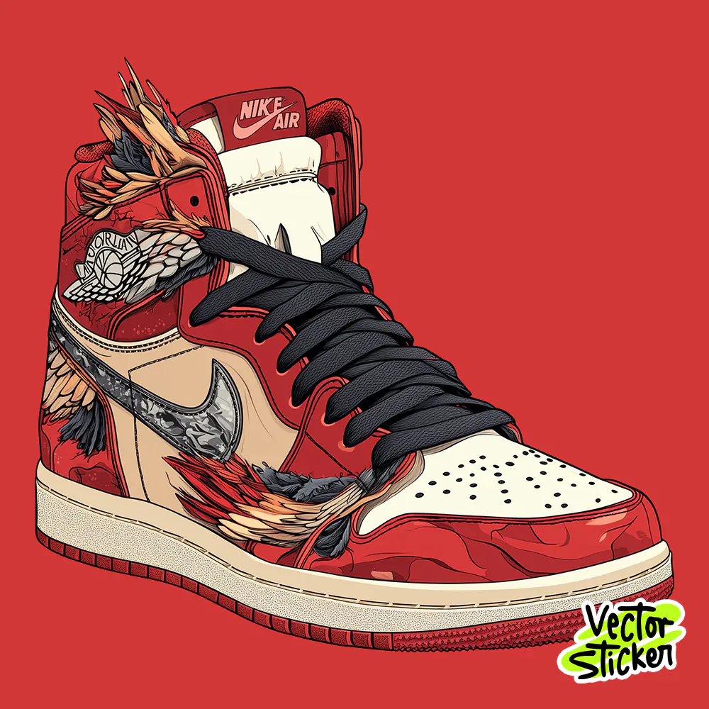 Street Sneaker Illustration Modern Style Free Design