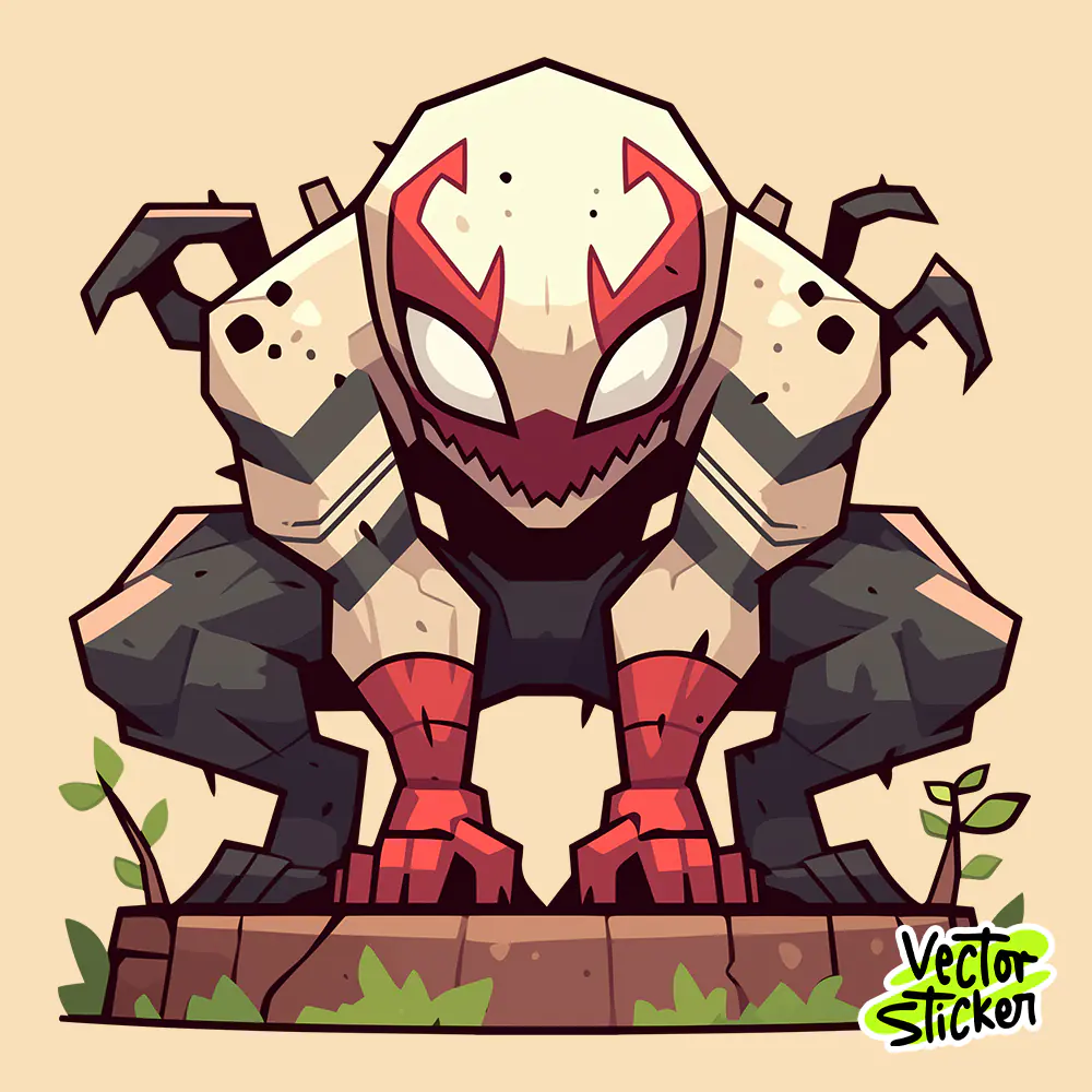 Venom Free Monster Sticker Designs PNG – Bold Vector Character for T-Shirts & Merch
