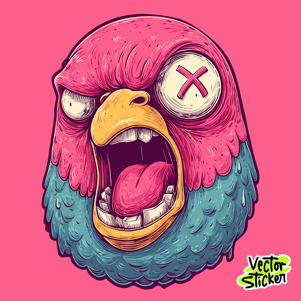 Cute Cartoon Pigeon Funny Character Free T Shirt Design