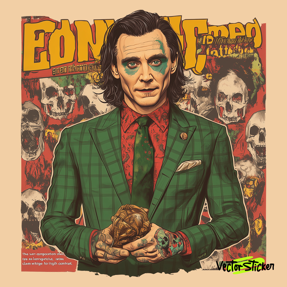 Vintage Style Loki (Tom Hiddleston)  Illustration II