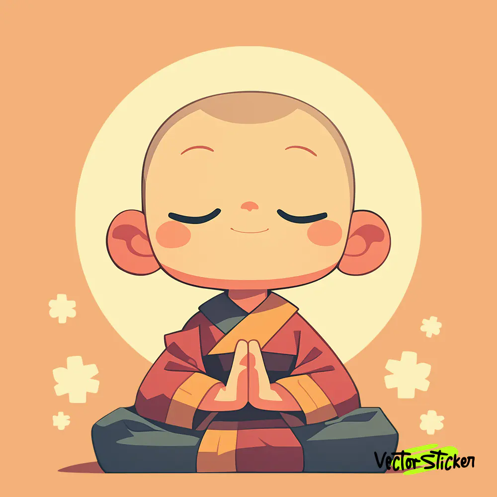 Cartoon of Little Monk