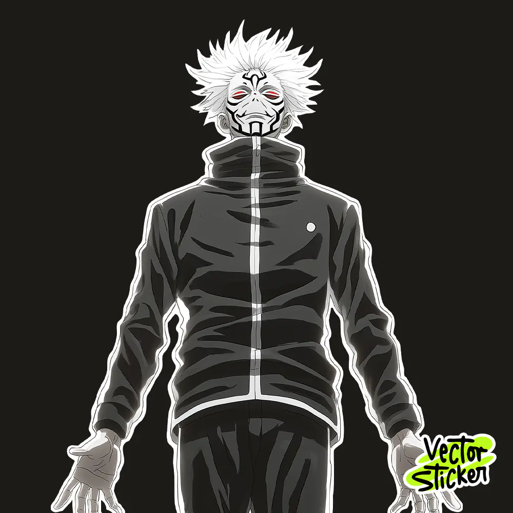 Sukuna, Dark Anime Hero – Mysterious Power Character T-Shirt Design Sticker