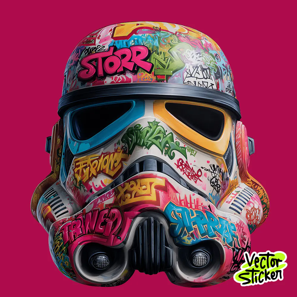 Graffiti Stormtrooper T Shirt Design | Free Street Art PNG