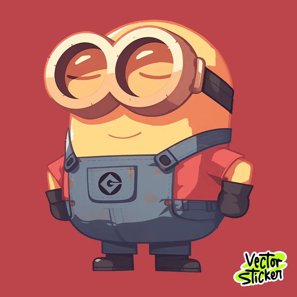 Minion Cartoon Illustration Sticker