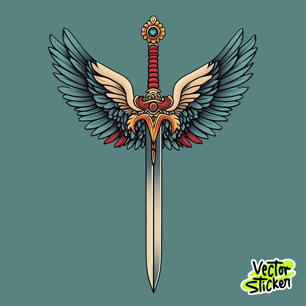 Sacred Winged Sword Fantasy Artwork