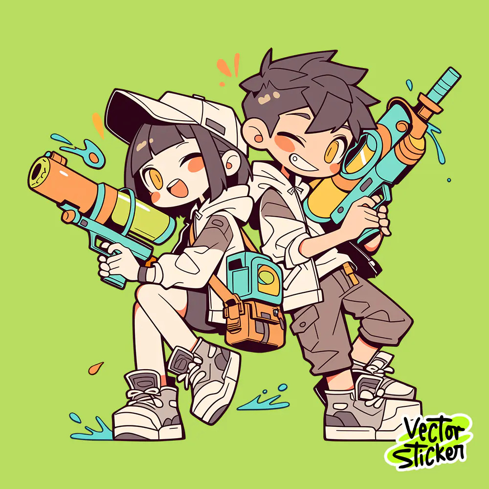 Myanmar Thingyan Water Festival Cool Youth Duo Water Gun PNG