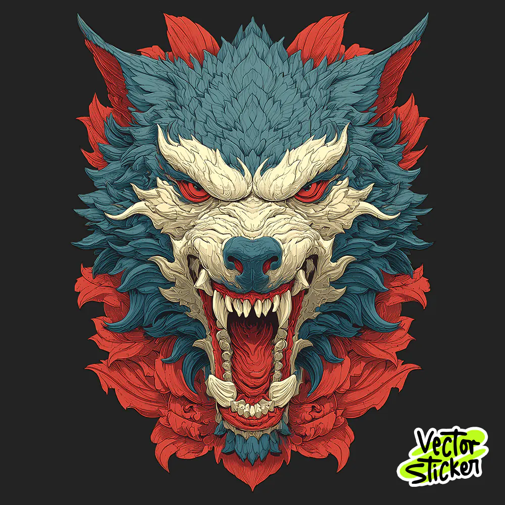 Fierce Wolf Head T Shirt Design | Free Animal PNG for Apparel