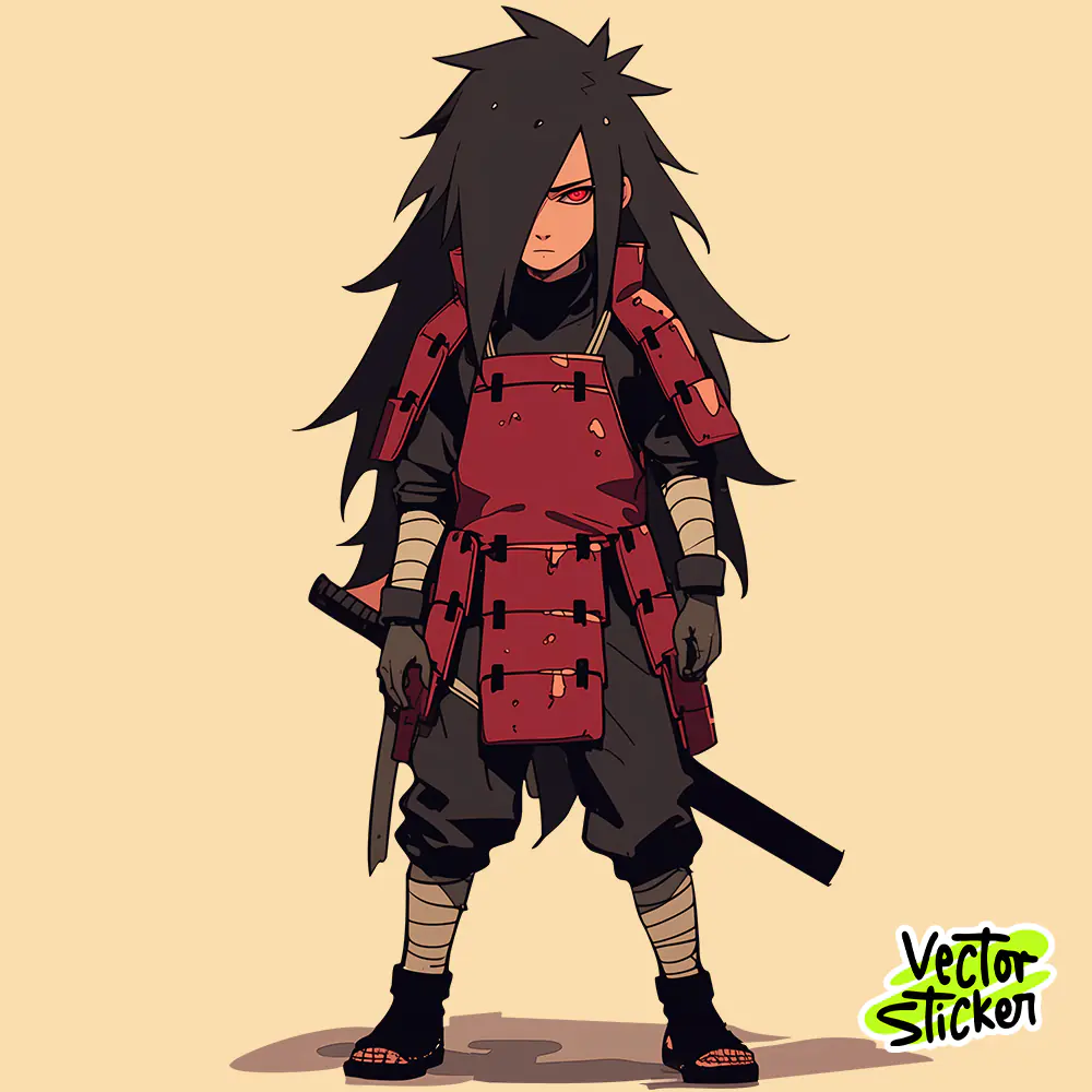 Madara Uchiha from Naruto Anim Series – Ninja PNG for Stickers & Merch
