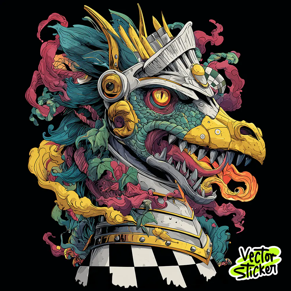Chess Knight Head Fantasy Armor Illustration Free T Shirt Design