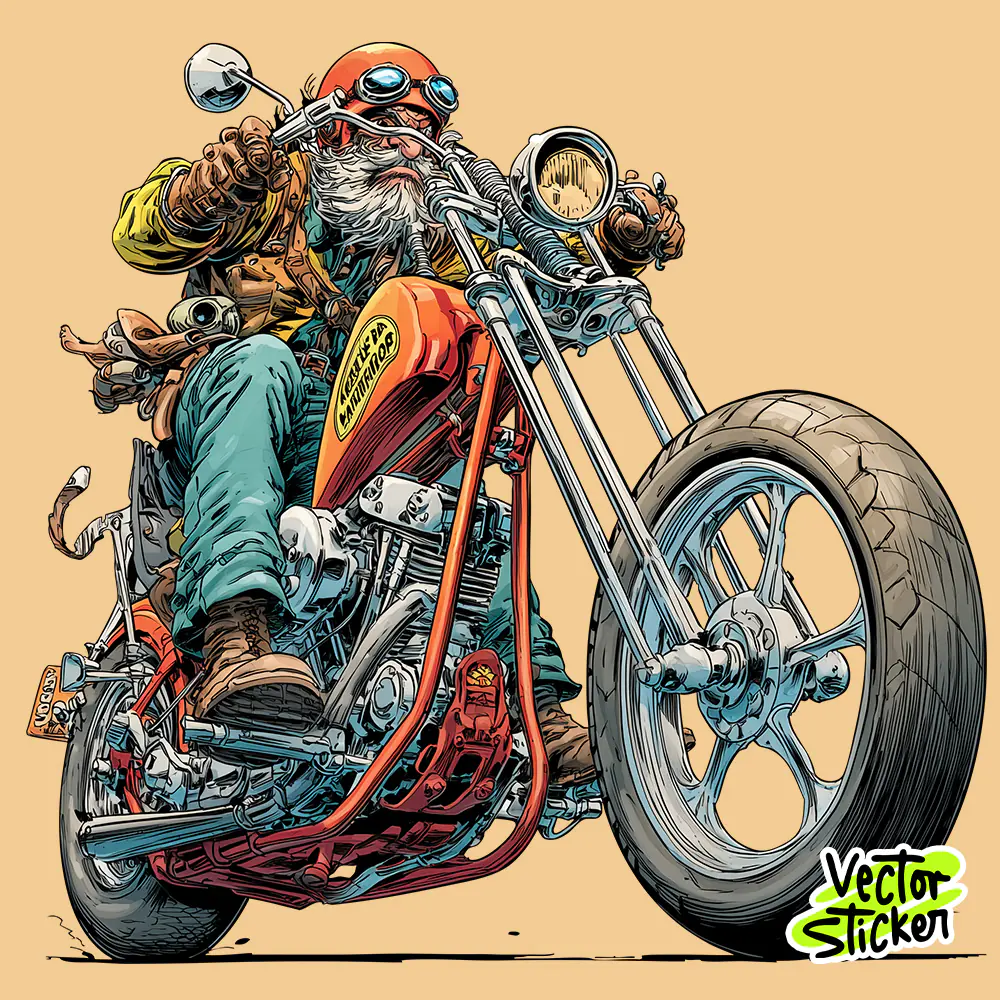 Comic Style Biker T-Shirt Design – Free High-Resolution PNG