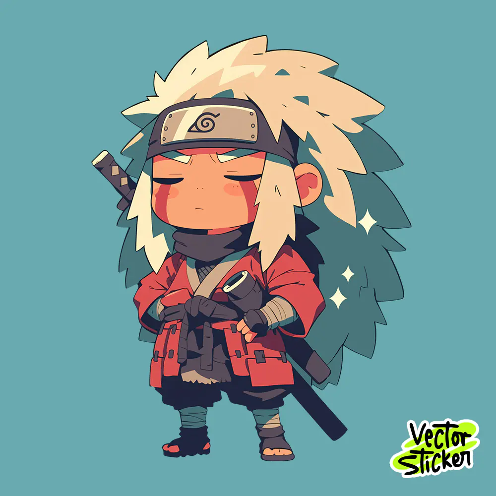 Free T Shirt Design – Cute Chibi Samurai Warrior Illustration