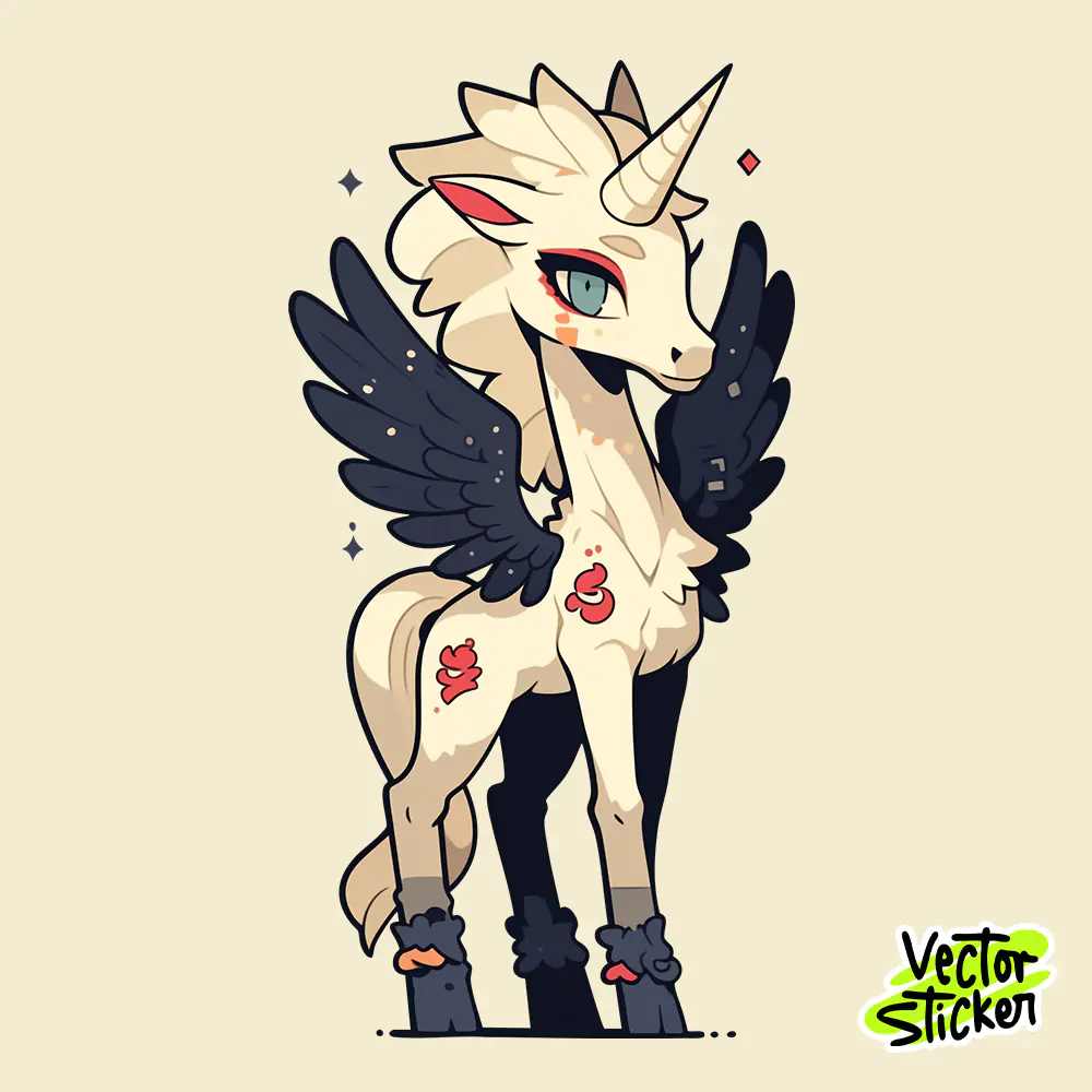 Winged Unicorn T-Shirt Design | Fantasy Vector PNG